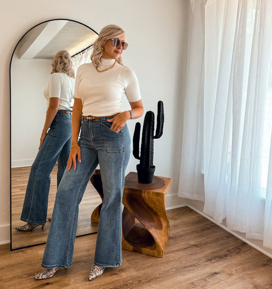 High Noon - JBD Patch Pocket Wide Leg Flare