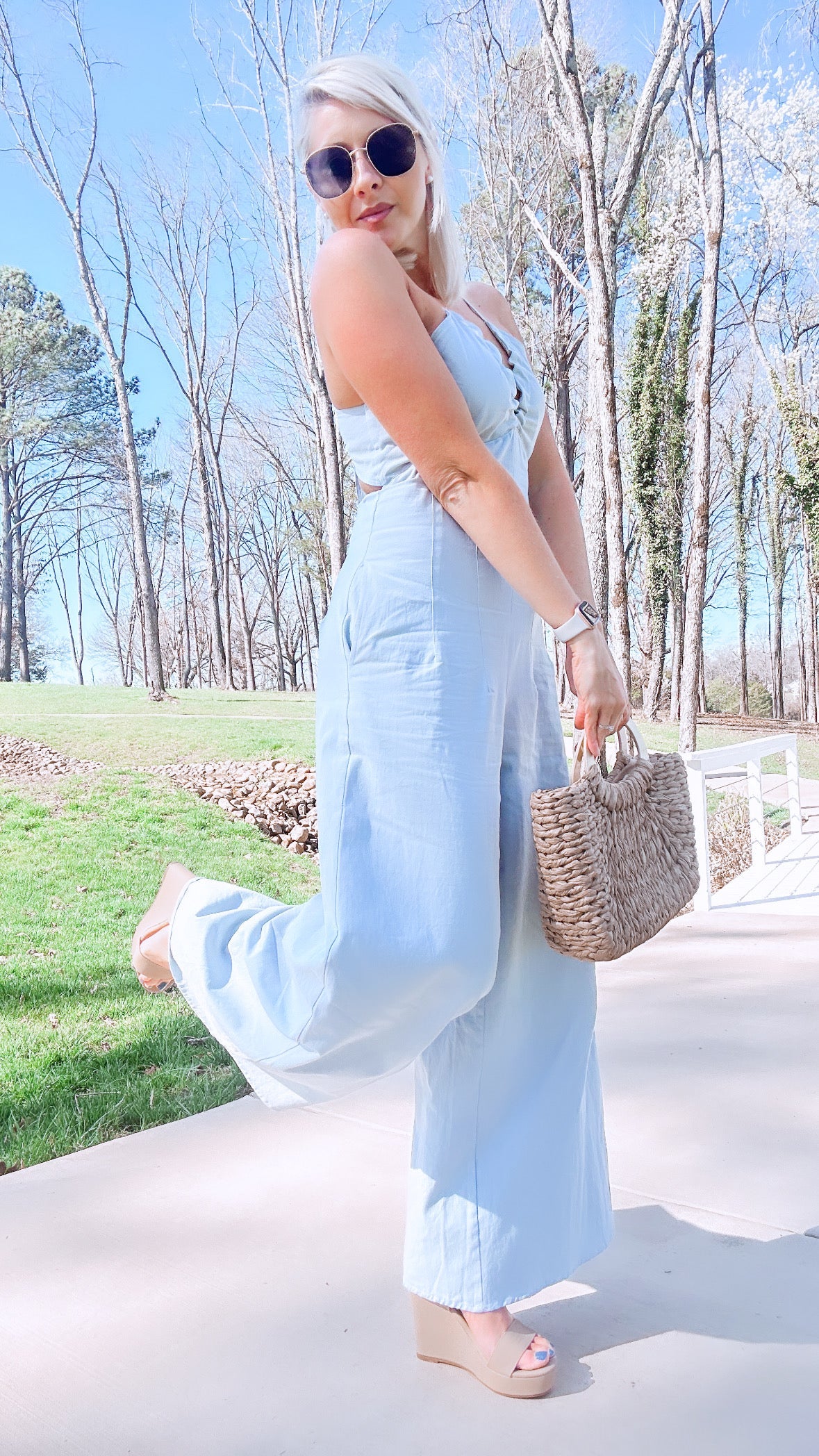AUCTION: Summer's in Chambray - Denim Jumpsuit - The Shelby Company Tennessee