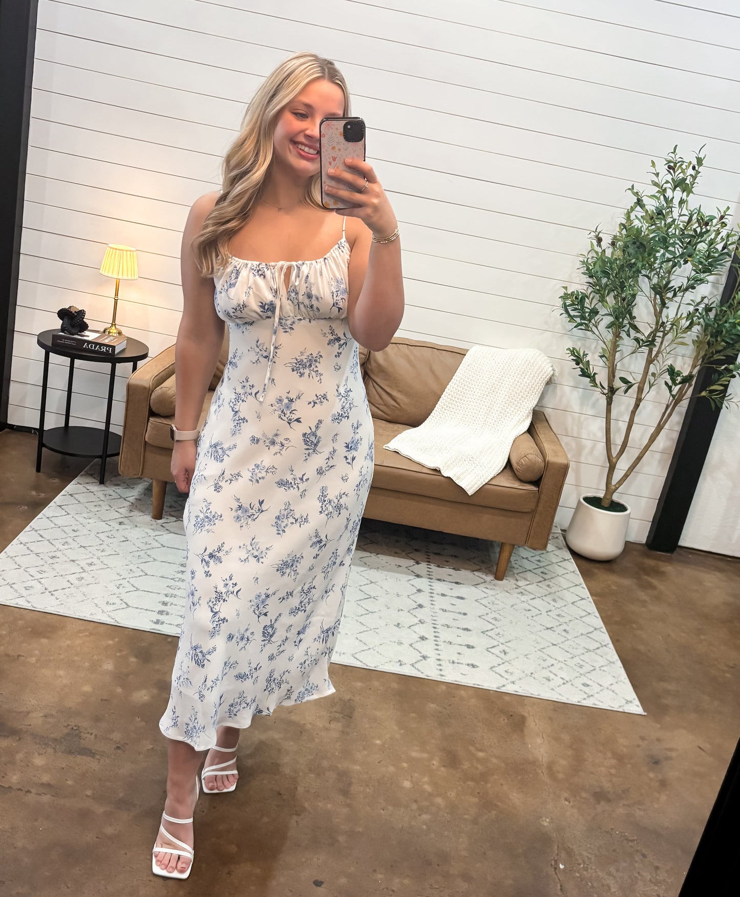 Blue Floral Maxi Dress - The Shelby Company Tennessee