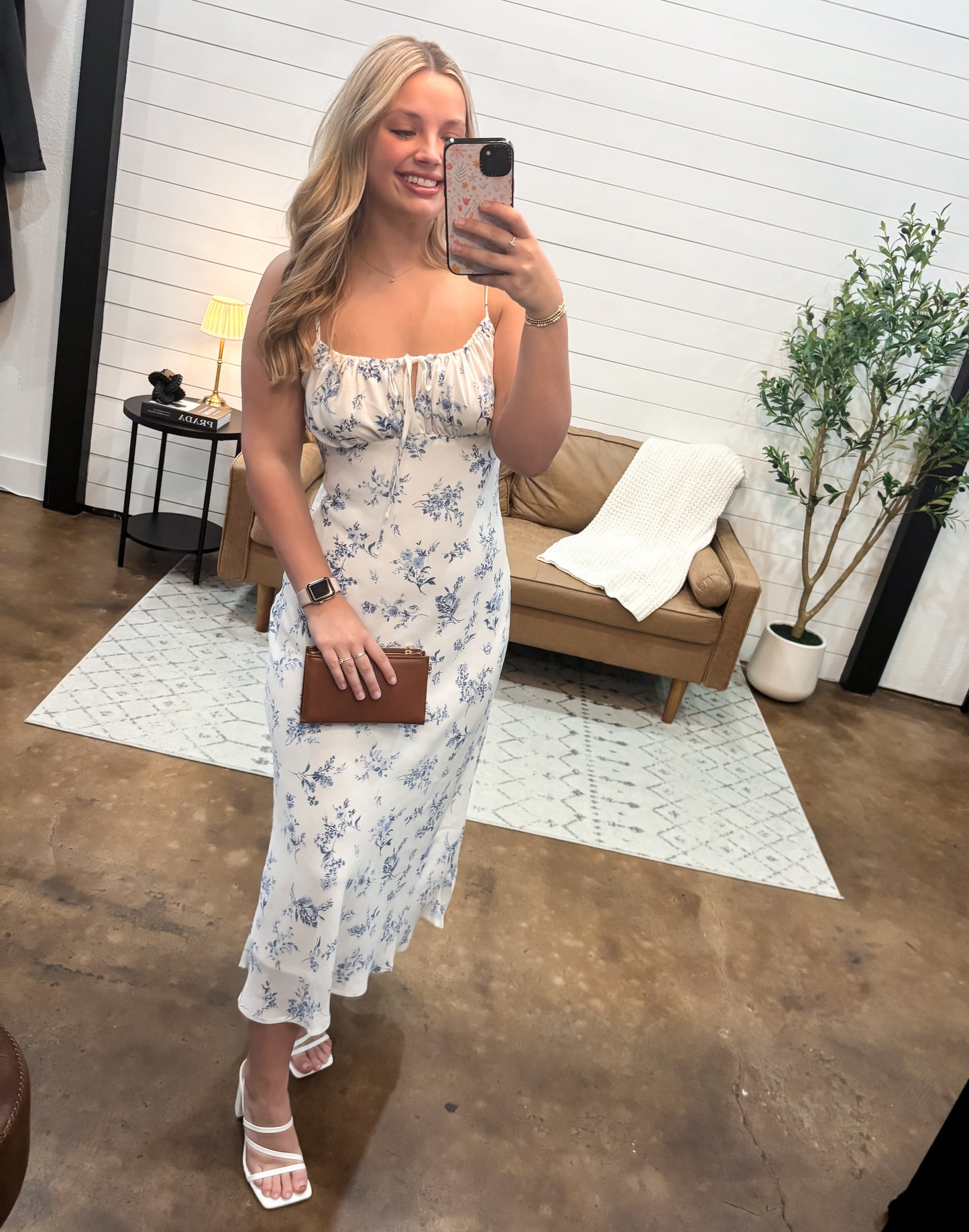 Blue Floral Maxi Dress - The Shelby Company Tennessee