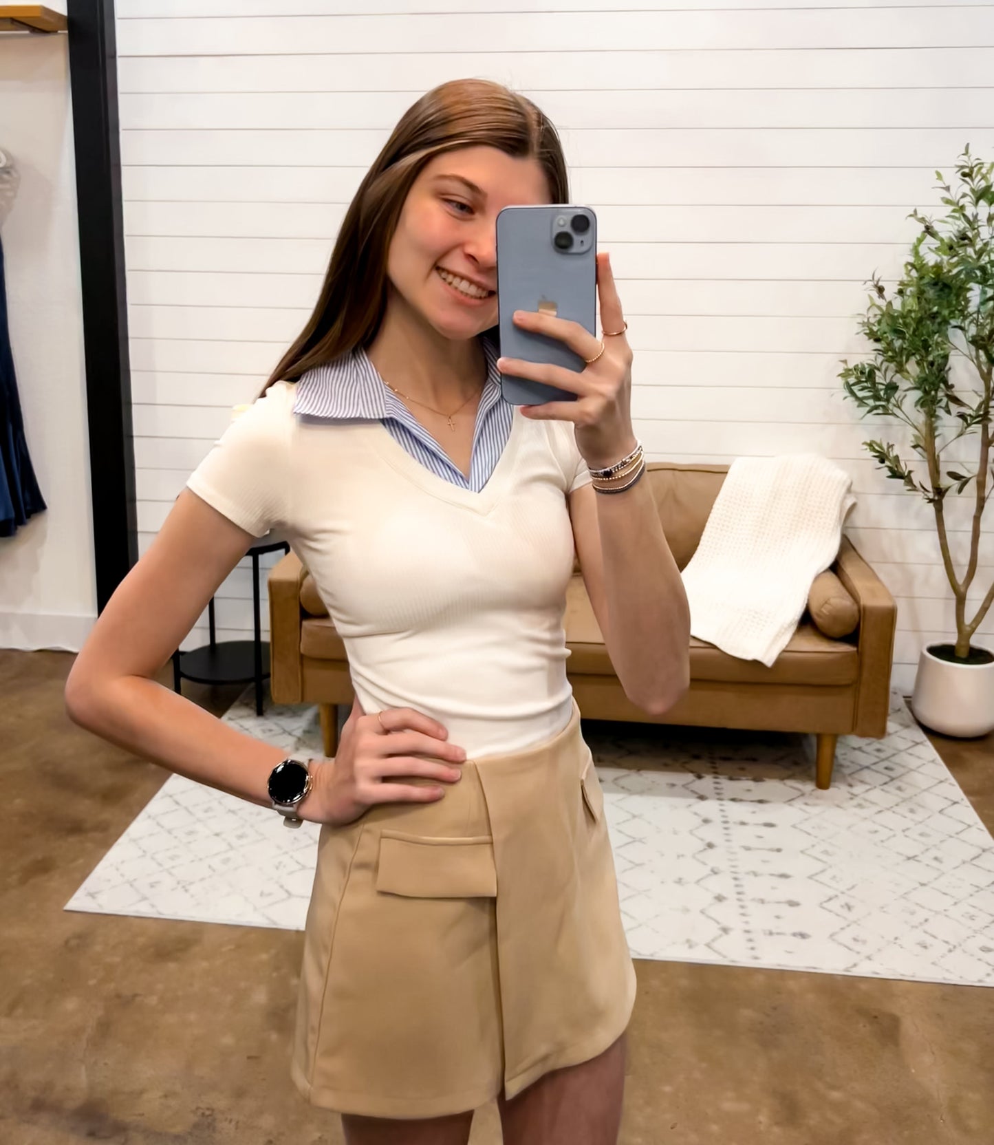 Contrast Polo Top - The Shelby Company Tennessee