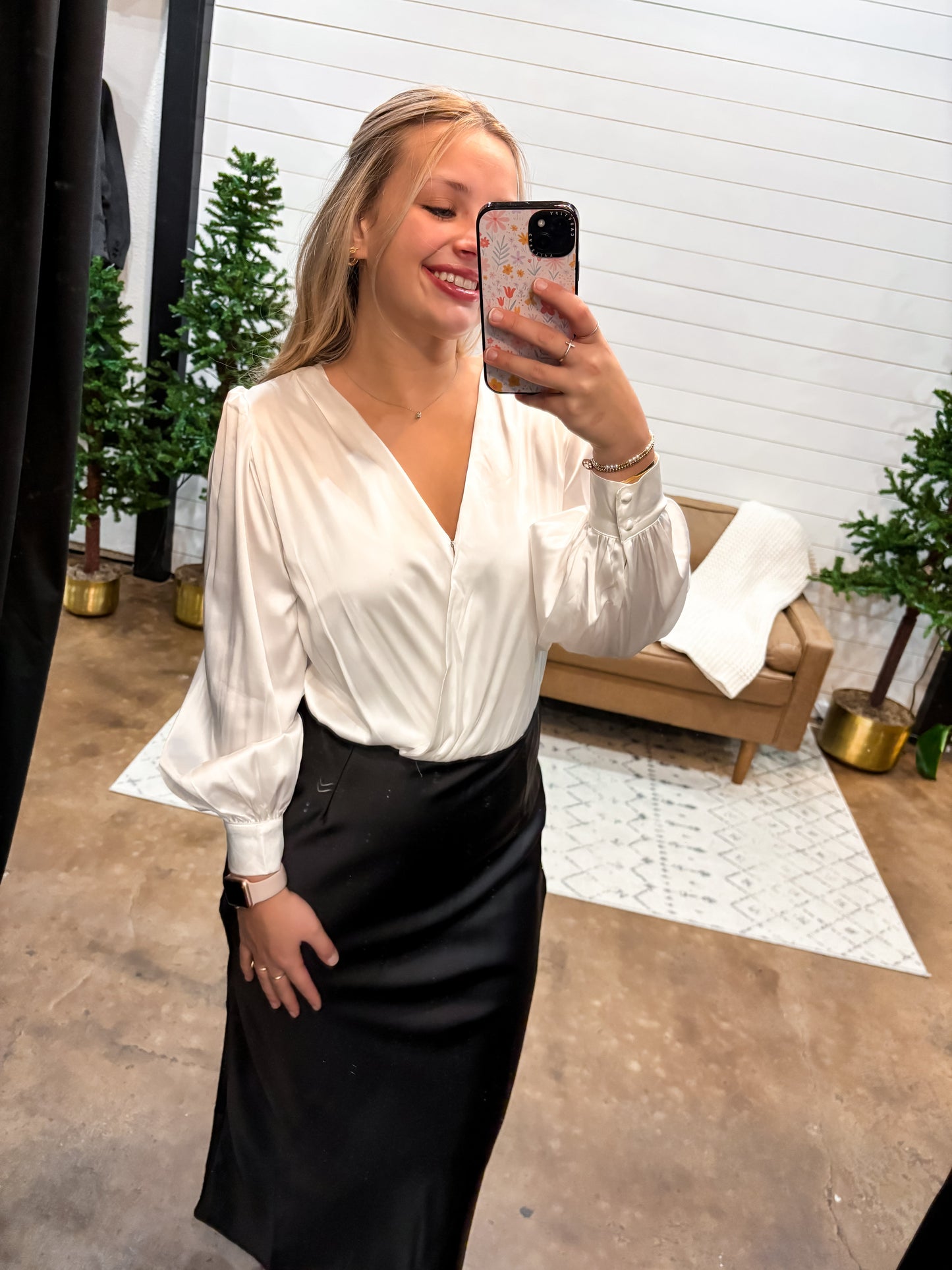 Ice - Satin Surplice Bodysuit - The Shelby Company Tennessee