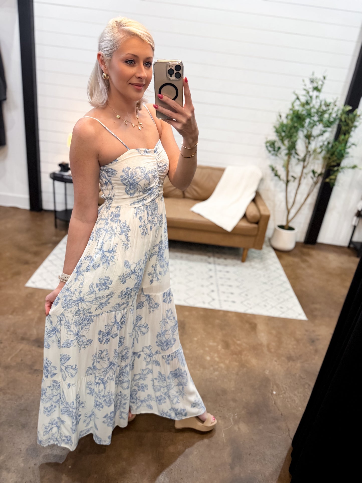 Oceanside - Floral Jumpsuit - The Shelby Company Tennessee