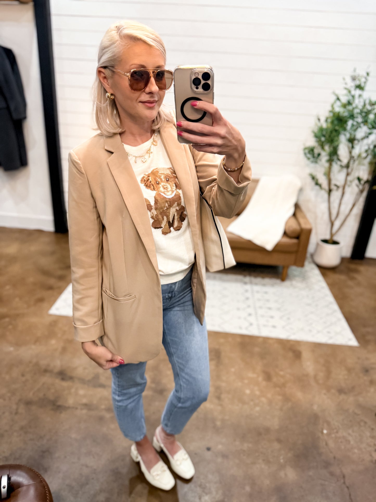 Puppy Graphic Sweater - The Shelby Company Tennessee