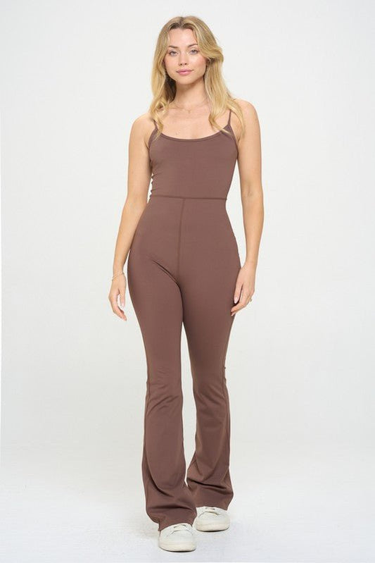 Active Flare Cami Jumpsuit Romper - The Shelby Company Tennessee