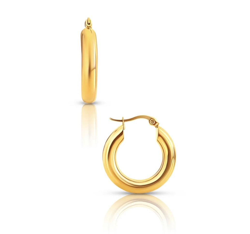 Zelda Medium Hoop Earring - Gold