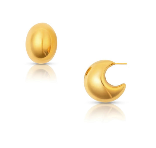 Kane Dome Drop Earring - Gold