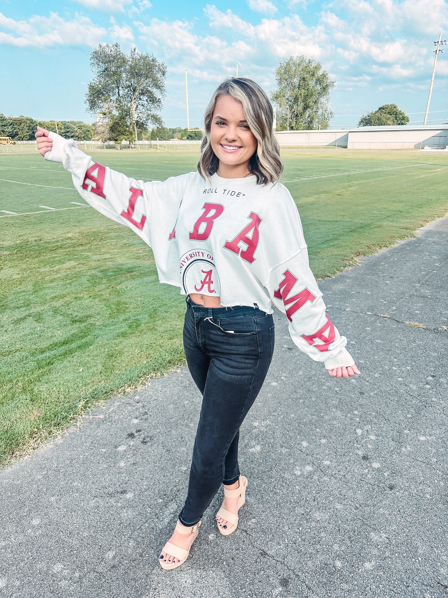 Alabama - Cropped Long Sleeve Shirt