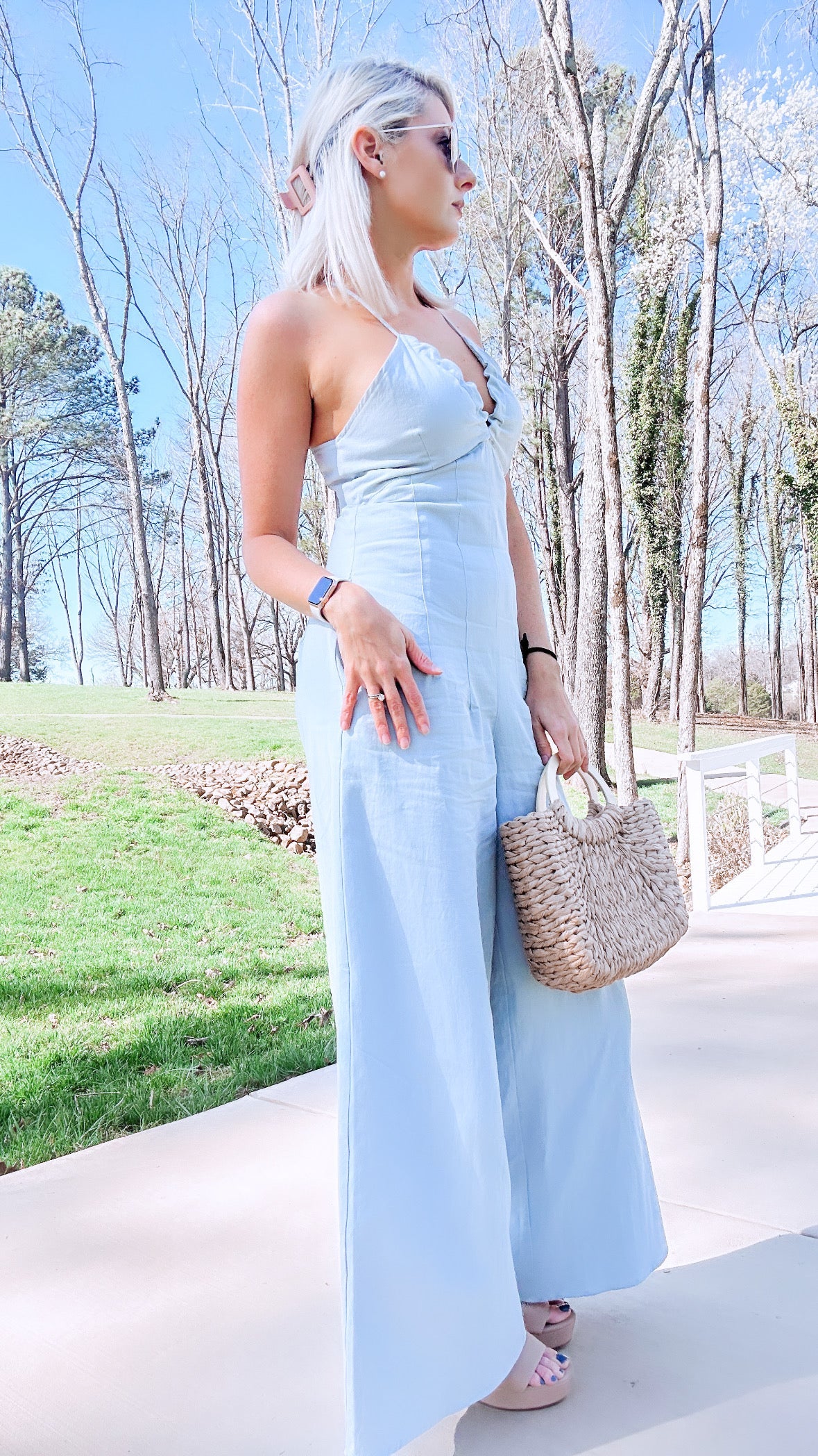 AUCTION: Summer's in Chambray - Denim Jumpsuit - The Shelby Company Tennessee