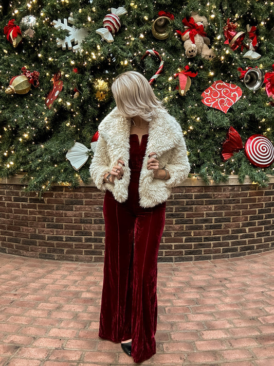 Chic Holiday - Velvet Jumpsuit - The Shelby Company Tennessee