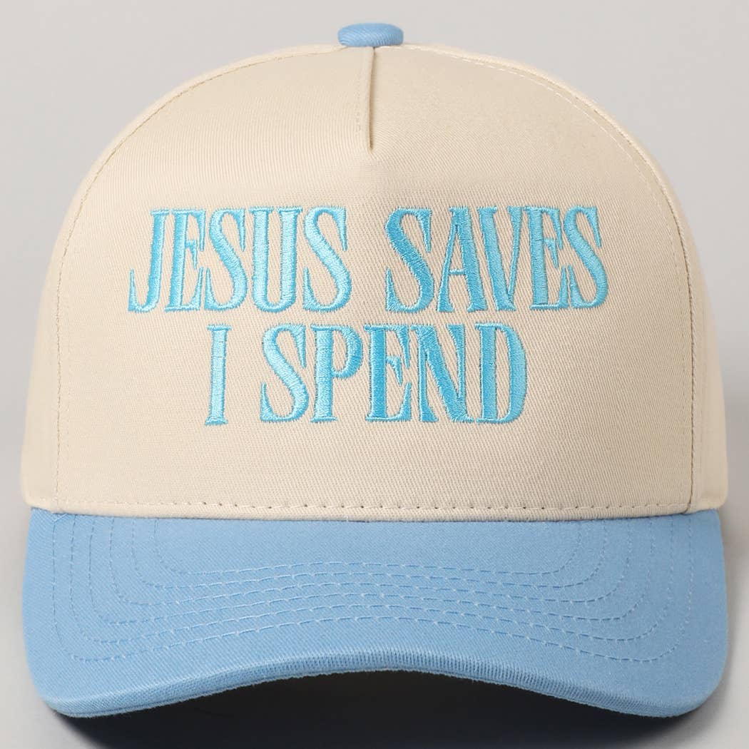 JESUS SAVES I SPEND - TRUCKER HAT - The Shelby Company Tennessee