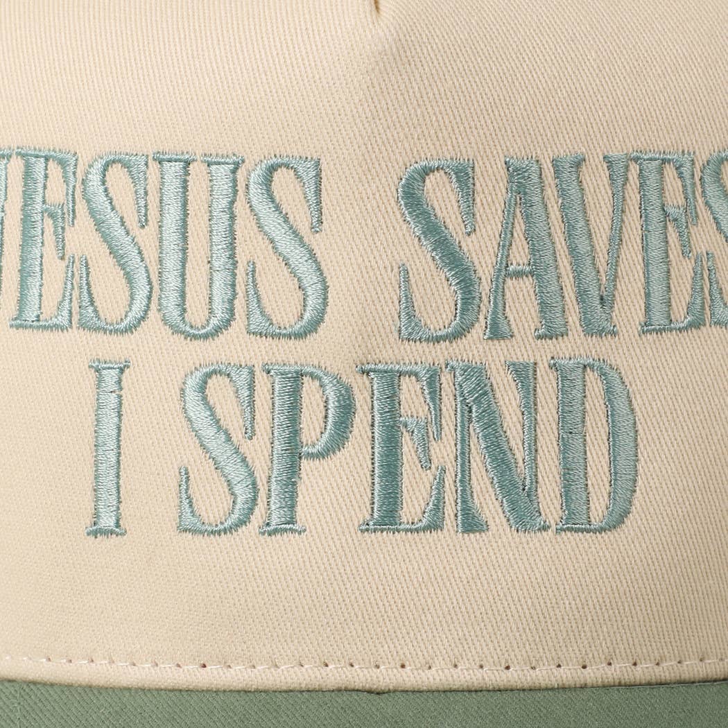 JESUS SAVES I SPEND - TRUCKER HAT - The Shelby Company Tennessee