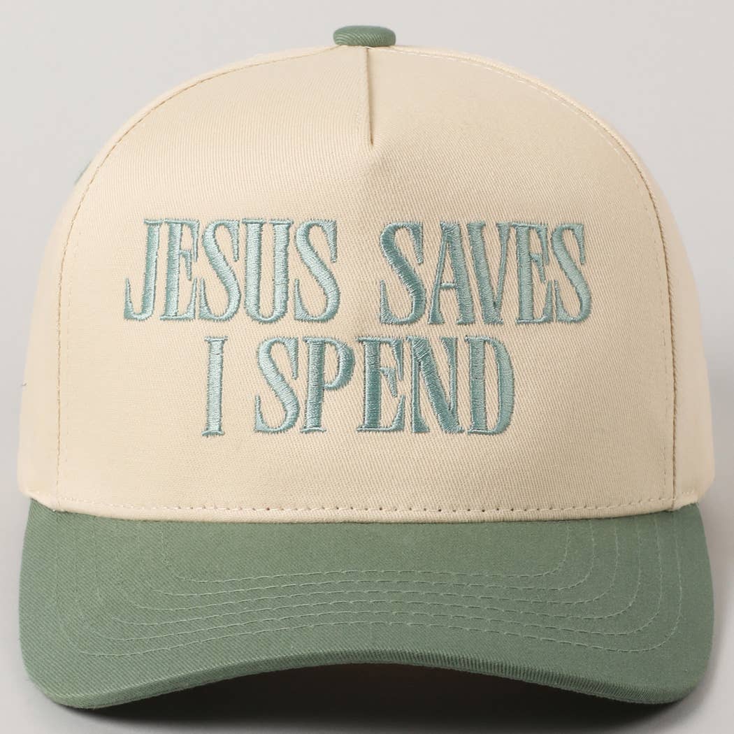 JESUS SAVES I SPEND - TRUCKER HAT - The Shelby Company Tennessee