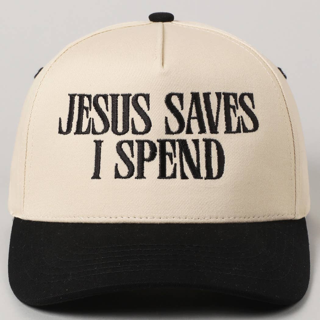 JESUS SAVES I SPEND - TRUCKER HAT - The Shelby Company Tennessee