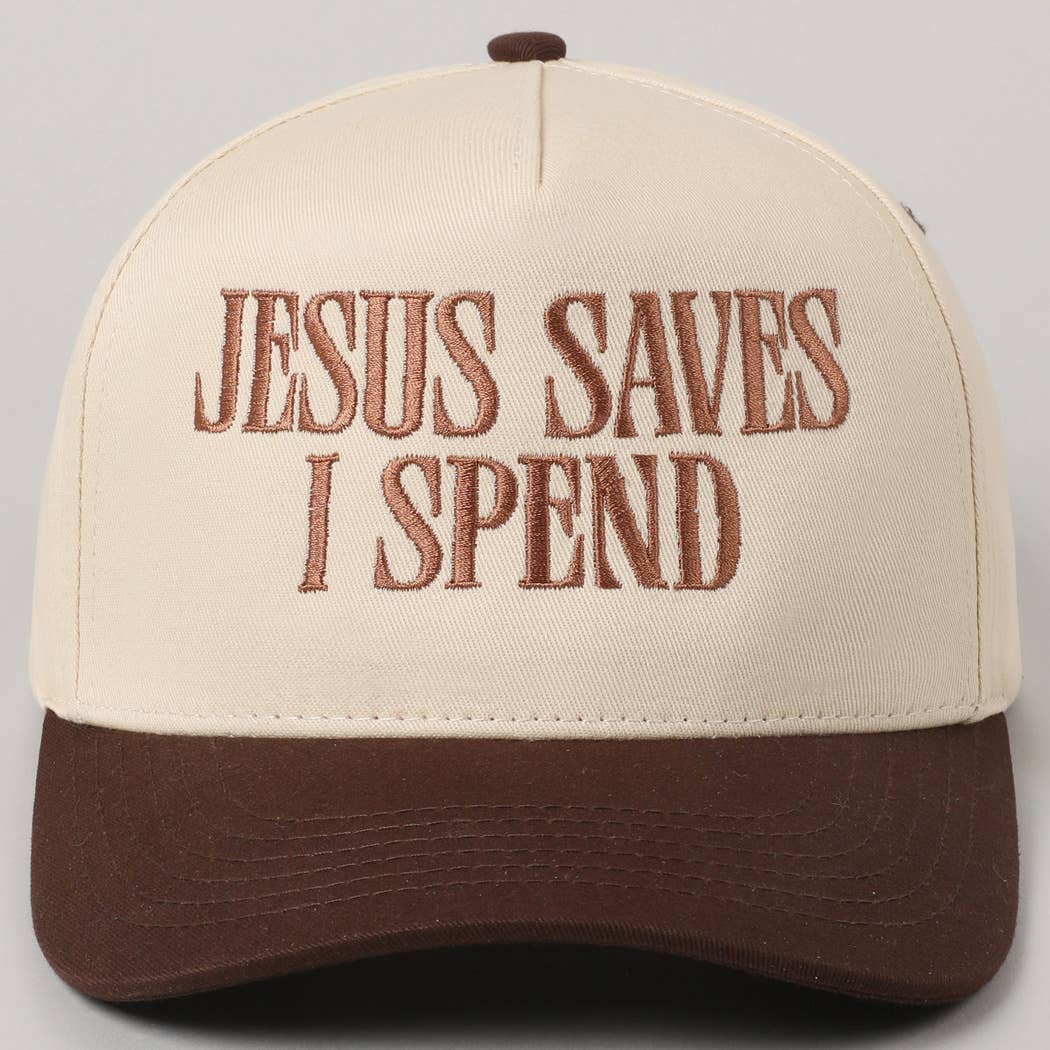 JESUS SAVES I SPEND - TRUCKER HAT - The Shelby Company Tennessee