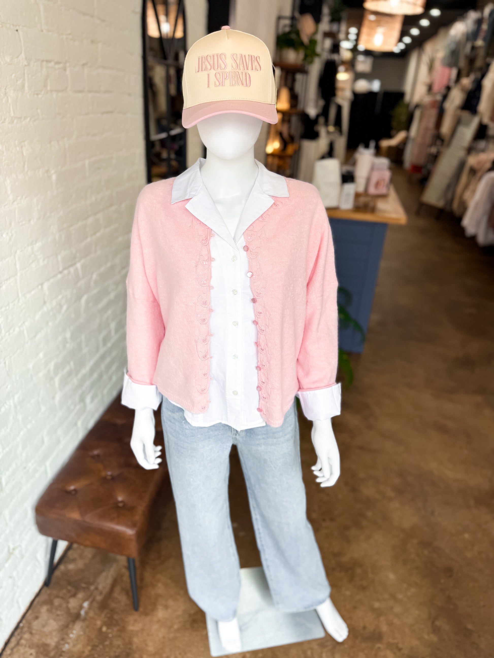 Liona Cardigan - Pink - The Shelby Company Tennessee