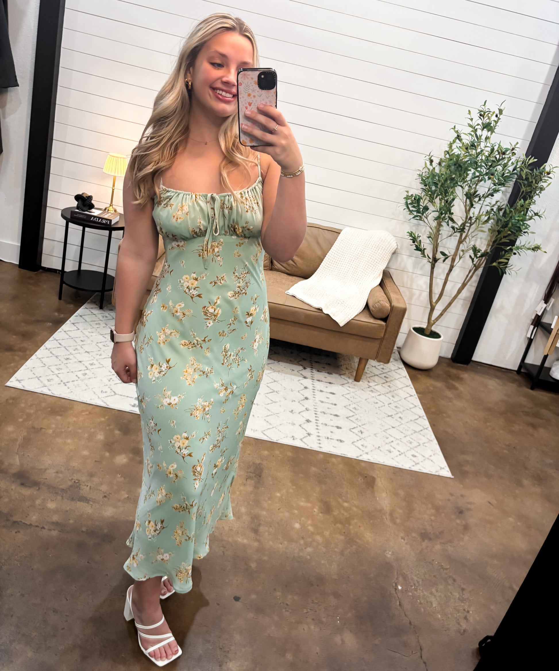 Sage Floral Maxi Dress - The Shelby Company Tennessee