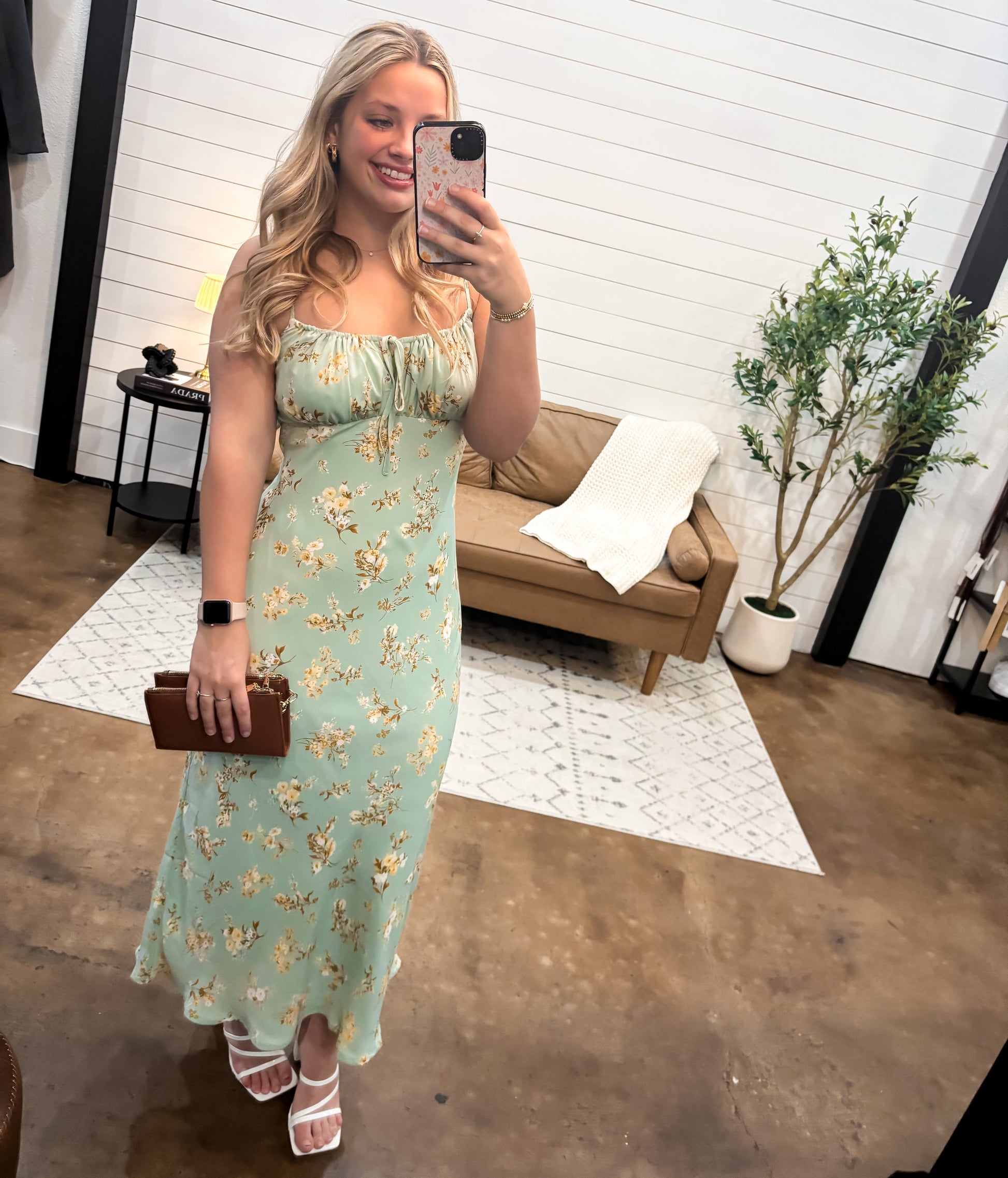 Sage Floral Maxi Dress - The Shelby Company Tennessee