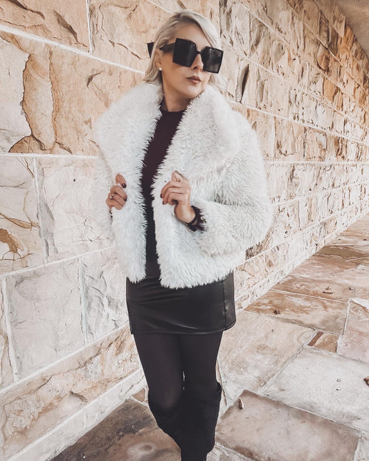 Champagne Toast - Faux Fur Jacket - Old Money Style - Chic Fashion - Affordable