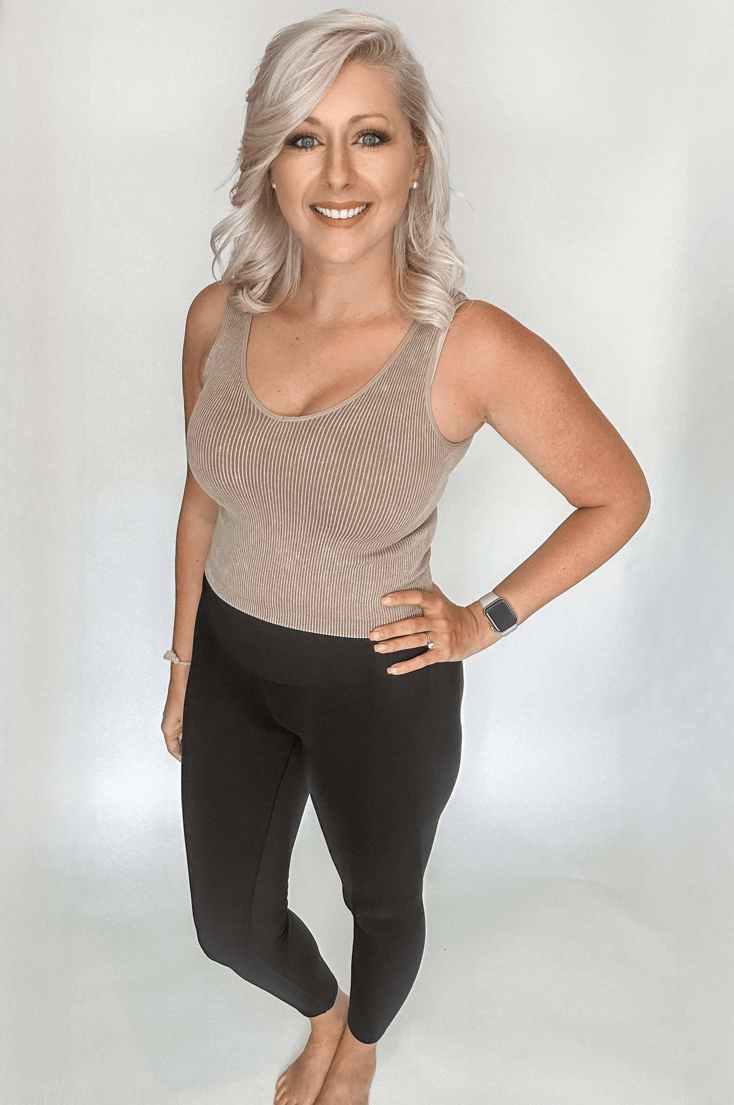 Mocha Latte - Reversible Ribbed Tank - The Shelby Company Tennessee